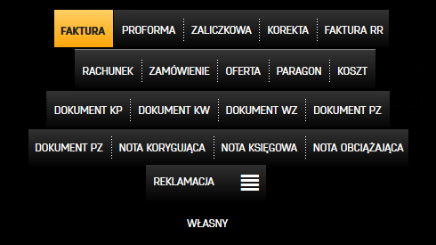 Wszystkie rodzaje faktur