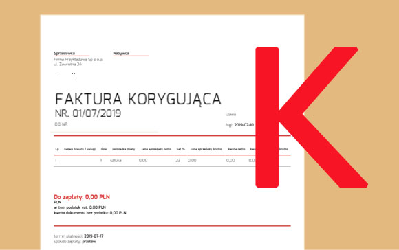 Jak wystawić korektę do faktury