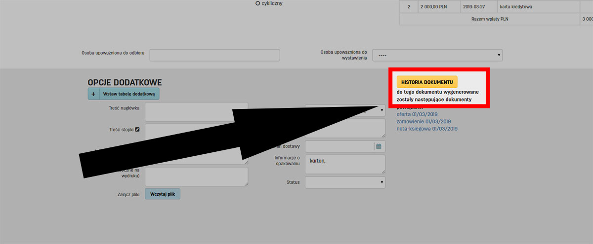Historia dokumentu w najlepszym programie do fakturowania online faktury.pl