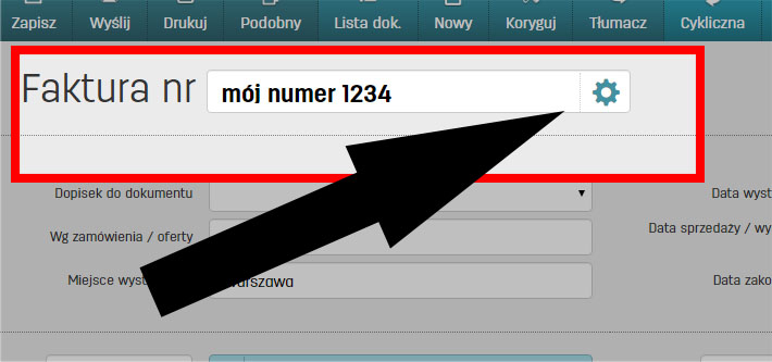 Zmiana formatu numeracji faktury na faktury.pl