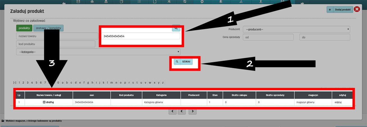 Jak znaleźć produkt po numerze EAN w programie faktury.pl Wyszukiwanie produktów po numerze EAN w serwisie do fakturowania faktury.pl