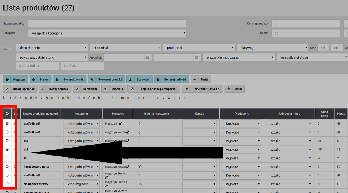 Jak skopiować wiele produkt&oacute;w r&oacute;wnocześnie
