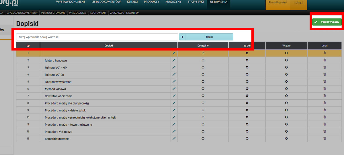 Dodawanie własnych dopisków do dokumentów