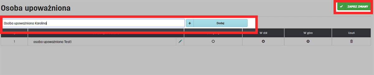 Lista osób upoważnionych do wystawienia faktury w serwisie faktury.pl
