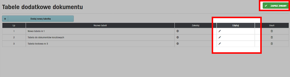 Zmiana budowy własnej tabeli na fakturze w programie faktury.pl