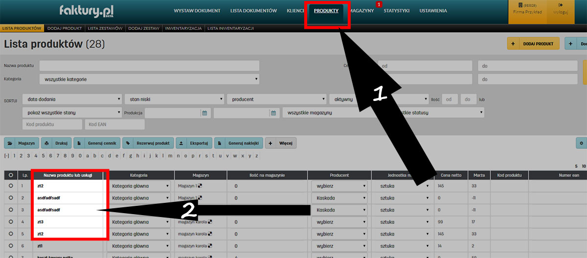 Jak dodać dostawę produktu w serwisie faktury.pl Dostawy produktów w najlepszym serwisie do fakturowania faktury.pl