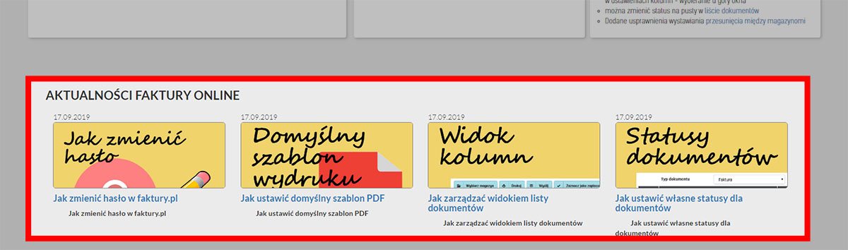 Aktualności na faktury.pl