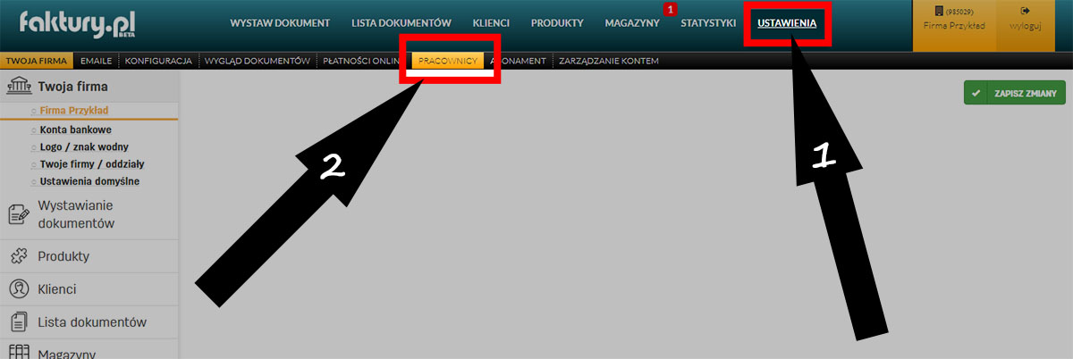 Dodawanie subkonta dla pracownika w programie faktury.pl