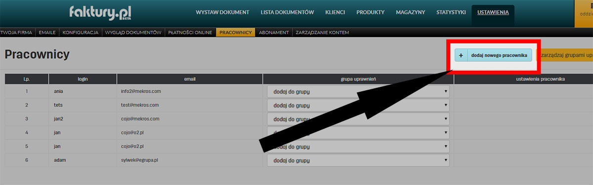 Oddzielne konta dla pracowników firmy