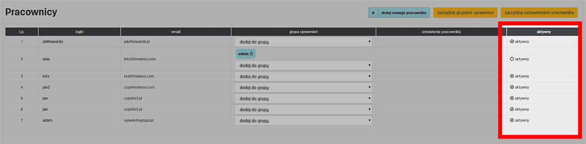Aktywacja konta pracownika w faktury.pl