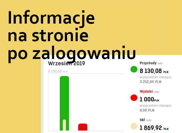 Jakie dane wyświetlane są po zalogowaniu do systemu