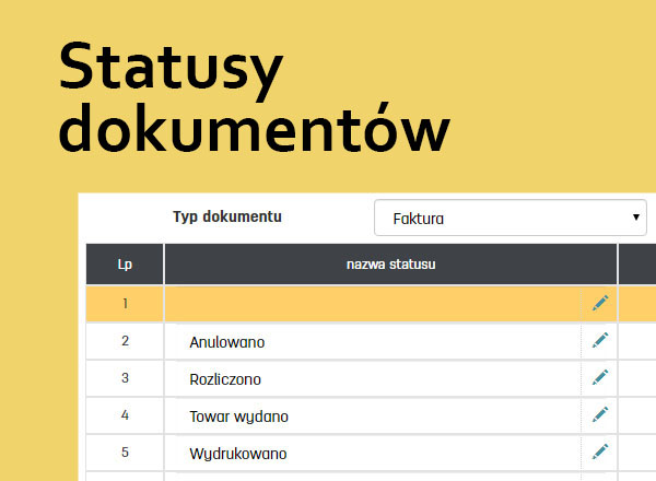Jak ustawić własne statusy dla dokumentów