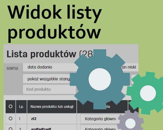 Jak zarządzać widokiem listy produktów