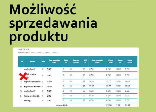 Jak włączyć czy produkt może być sprzedawany czy nie